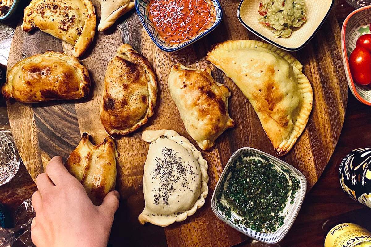 variedad de empanadas de Bogotá